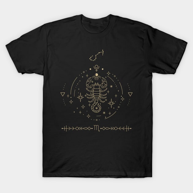 Zodiac Scorpio sign. T-Shirt by choiyoojin